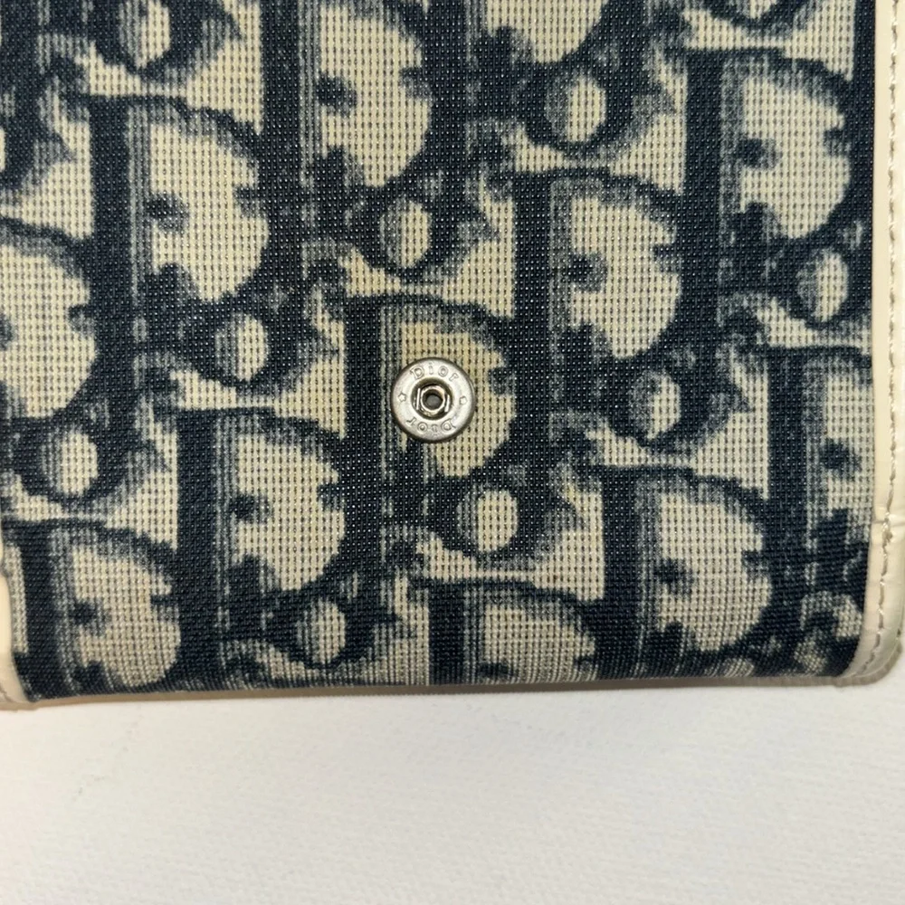Dior Compact Wallet - Blue & Wht includes authenticity card.